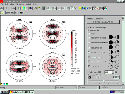 Experimental Pole Figures Processing